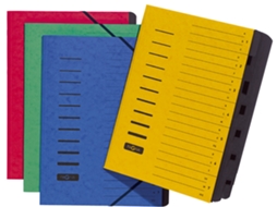 Pasta de Arquivo PAGNA Din A4 em Papelão 7 Compartimentos Verde
