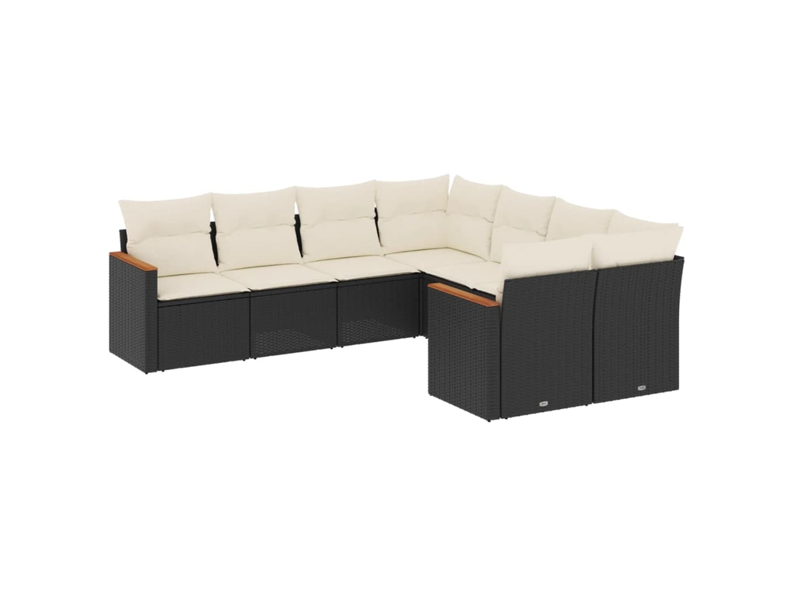 Garden Sofa Set, Garden Sofa Sets Vidaxl Preto Rattan / Vime (n/a)