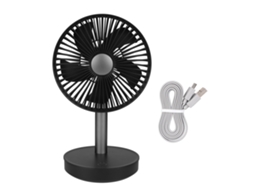Laxiscreed Ventilador De Mesa Para Desktop Com Oscilação E Carregamento Usb