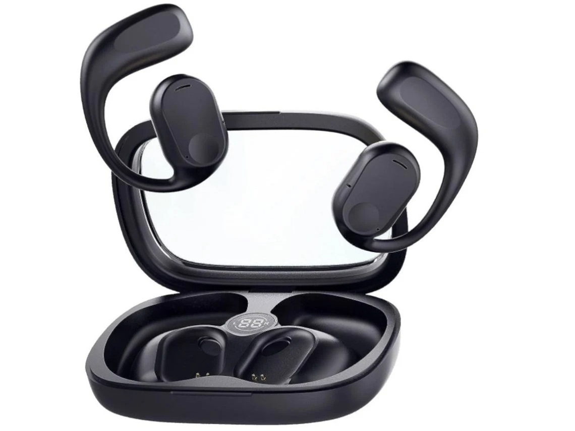 Auriculares Abertos Sem Carregamento Display Digital Yizhood Bluetooth Preto