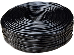 Sistema de irrigação para gramados e jardins com mangueira por gotejamento 4/7 preta S/MARCA
