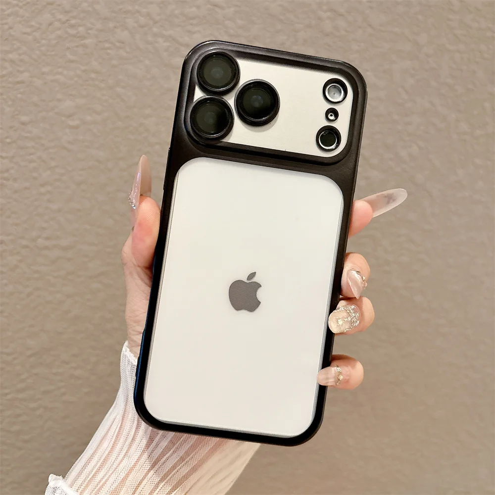(iphone 11, Preto) Capa Fosca Eletroplateada Para Iphone, Feita De Material Tpu Macio E Semitransparente.