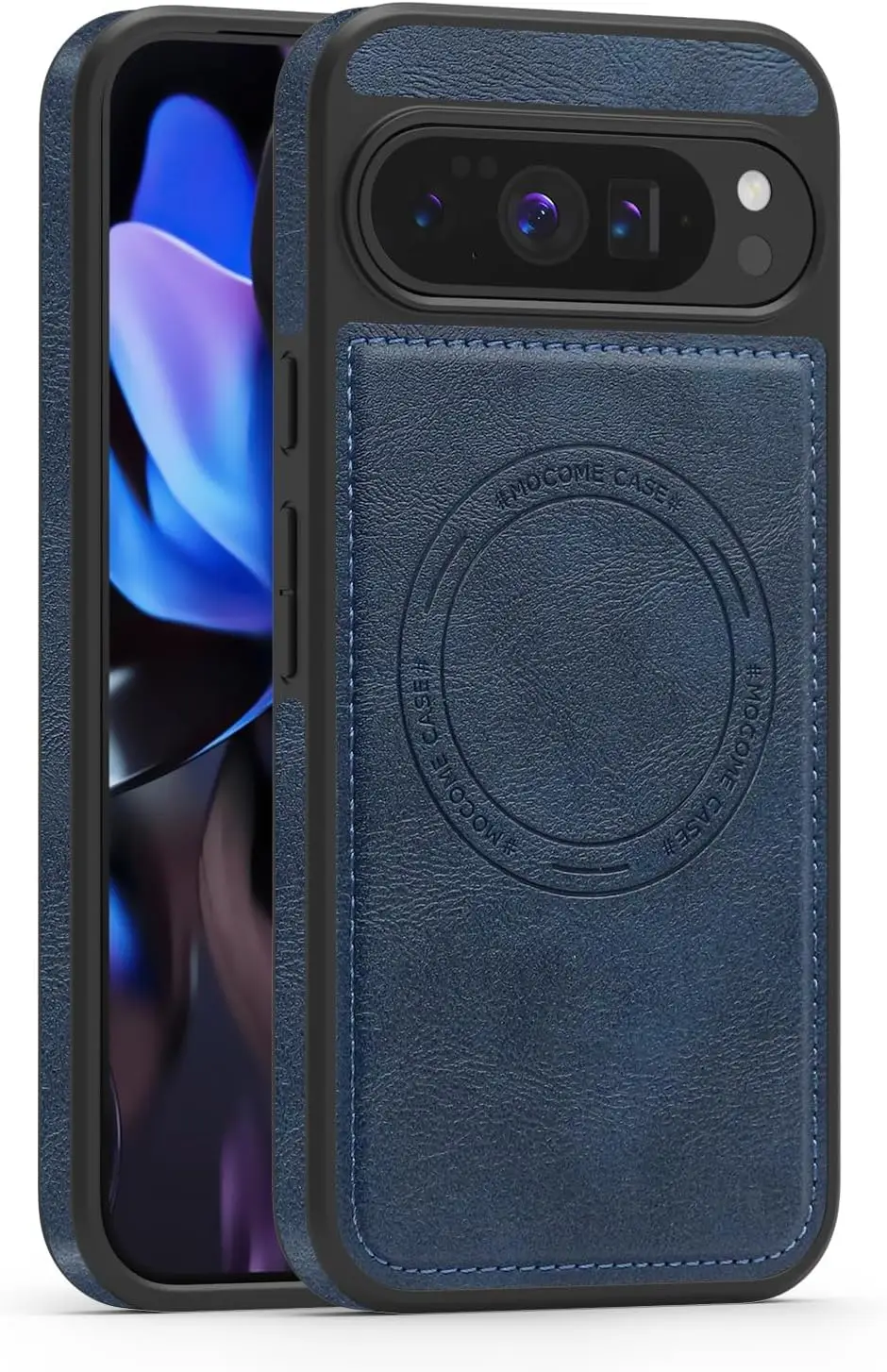 (azul, Google Pixel 9) Capa Protetora De Couro De Luxo, Compatível Com Magsafe, Design Ultrafino À Prova De Choque.