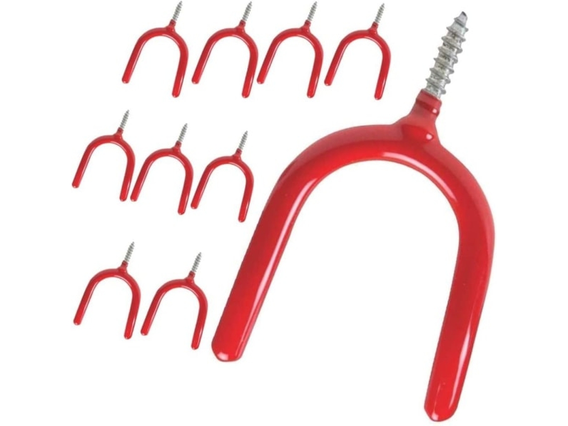 Conjunto de 10 Ganchos Armazenamento para Garagem com Parafuso, 10 Cm BRILVIBERA (4 Polegadas)