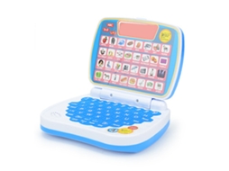 Mali brinquedo Notebook Infantil Educativo Inteligente Aprendizagem Letras Números Formas Azul