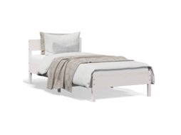 Bed Frame, Bed Frames Vidaxl Branco Madeira De Pinho (90 X 200 Cm)