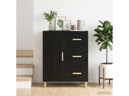 Vidaxl Buffet Carvalho Preto 69,5 X 34 X 90 Cm Derivados De Madeira