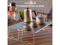 Mesa de Churrasco Business Plegável de Titânio para Camping e Picnic