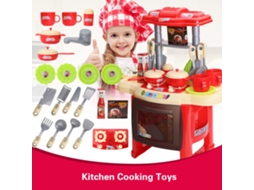 Kit de Brinquedo de Cozinha Business com luz e som, portátil para crianças