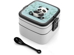 Marmita Bento Empilhável Panda Star Para Adultos, À Prova De Vazamentos, Grande E Com Colher, Ideal Para Homens E