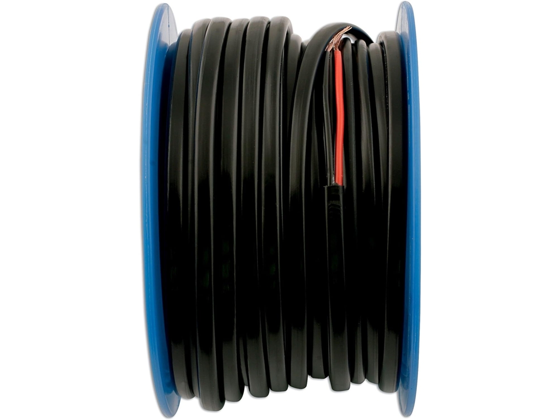 30052 28/0,30 30m Cabo Automotivo Plano Duplo Preto/vermelho