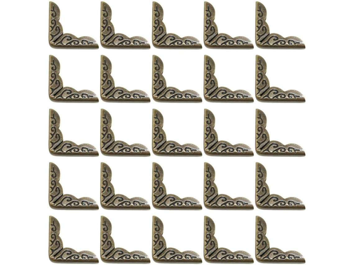 Coins Instalação Fácil Em Fer Vintage Marron Lote De 50 Design Triangular Elegante Para Álbuns De Fotos E
