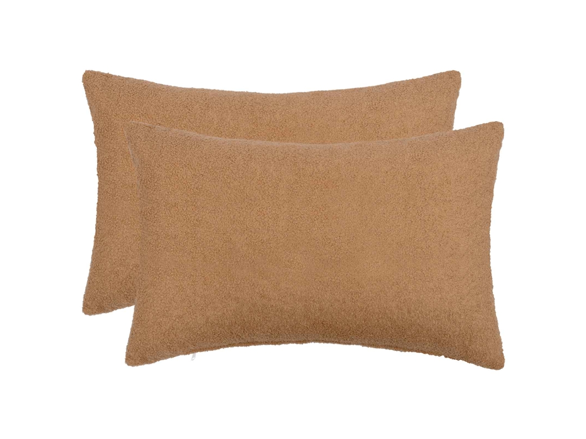 Vidaxl Capa Almofada 2 Pcs Heerlen Bege 50 X 70 Cm Bouclé