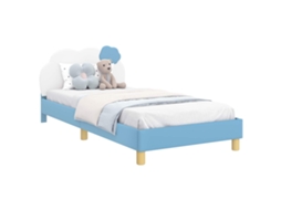Estrutura de Cama Infantil com Cabeceira Azul MAISON EXCLUSIVE (90x190 cm)