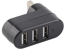 Hub Usb 2.0 De 3 Portas Com Rotação 180° – Divisor Portátil Para