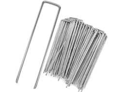 Estacas De Jardim 8 Robustas,50 Grampos Galvanizados Em U Para Fixar Manta De Ervas Daninhas,rede De Paisagismo,lonas E Barracas De Camping Btforus
