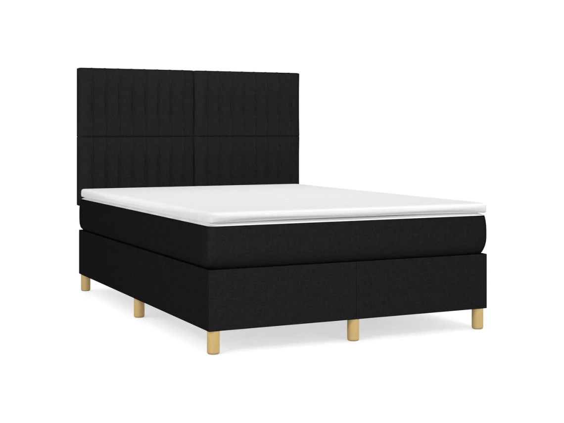 Box Spring Bed, Box Spring Beds Vidaxl Preto Tecido (140 X 200 Cm)