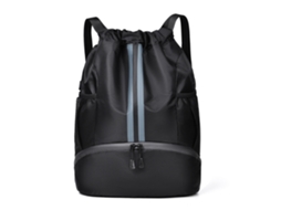 Mochila Preta Para Basquete, Com Compartimentos Para Itens Secos E Molhados, Ideal Para Guardar Tênis.