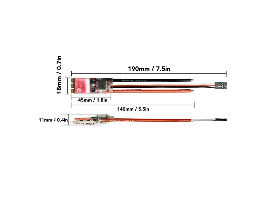 Controlador De Velocidade Eletrônico 70a Brushless Esc