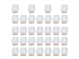 Capas De Pé De Móveis Antiderrapantes Silicone Transparentes 32pcs