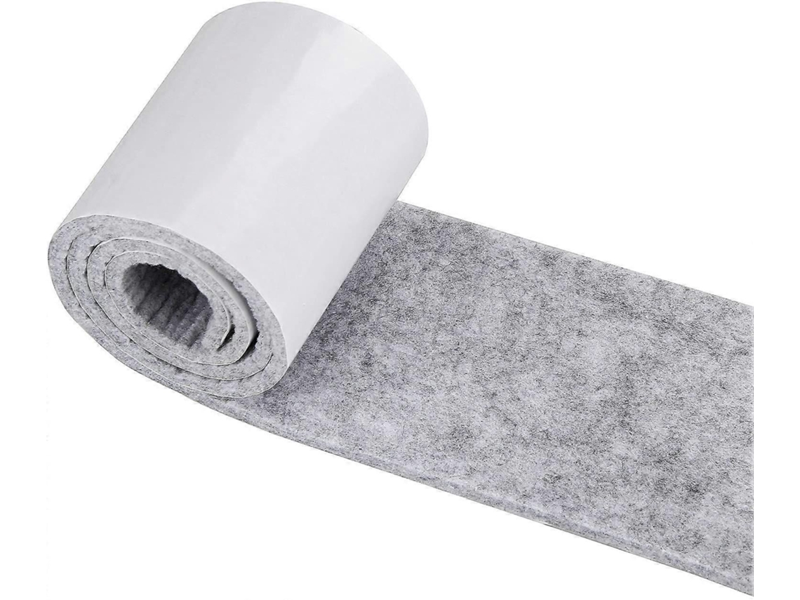 Rolo De Fita Adesiva De Feltro Autoadesiva, 3,94x39,4 Polegadas, Espessura 1/5", Cinza Claro