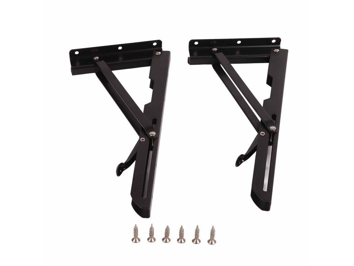 2 Piezas De Suporte De Prateleira Metal Folding Suspenso Na Parede Triangular Para Mesa E Trabalho
