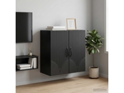 Vidaxl Armário De Parede 59 X 31 X 60 Cm Derivados De Madeira Preto