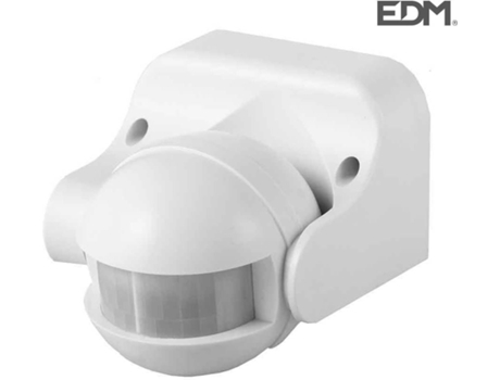 Detetor de Movimento com Regulador  Noite e Dia 180º Ip44 Branco Edm