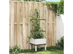 Vidaxl Vaso/floreira De Jardim C/ Treliça 40x40x142,5 Cm Pp Branco