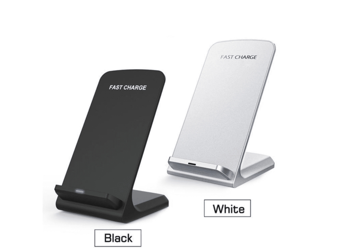 Carregador Sem Fio Com Carga Rápida, Compatível Com Samsung E Iphone, Branco