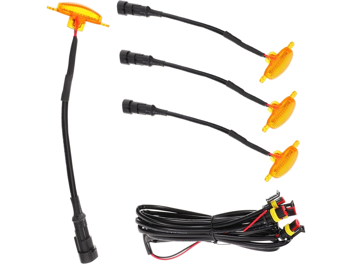 Conjunto De Luzes Advertência Led Gatuida Para Caminhões E Carros Sinalização Automotivas Duráveis Diurnas Fácil