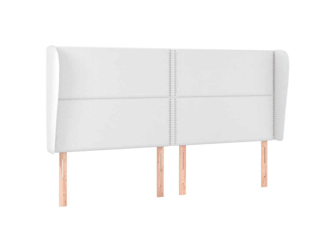 Headboard, Headboards Vidaxl Branco Couro Artificial (203 X 23 X 118/128 Cm)
