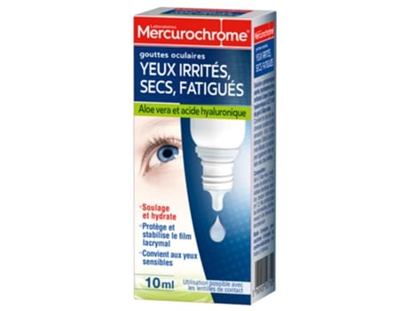 Olhos secos irritados olhos cansados olhos secos colírio seco 10 ml MERCUROCHROME