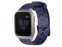 Lurelia Pulseira De Silicone Cor Sólida Com Padrão Futebol 20 Mm, Compatível Garmin Venu Sq (azul Marinho) Da