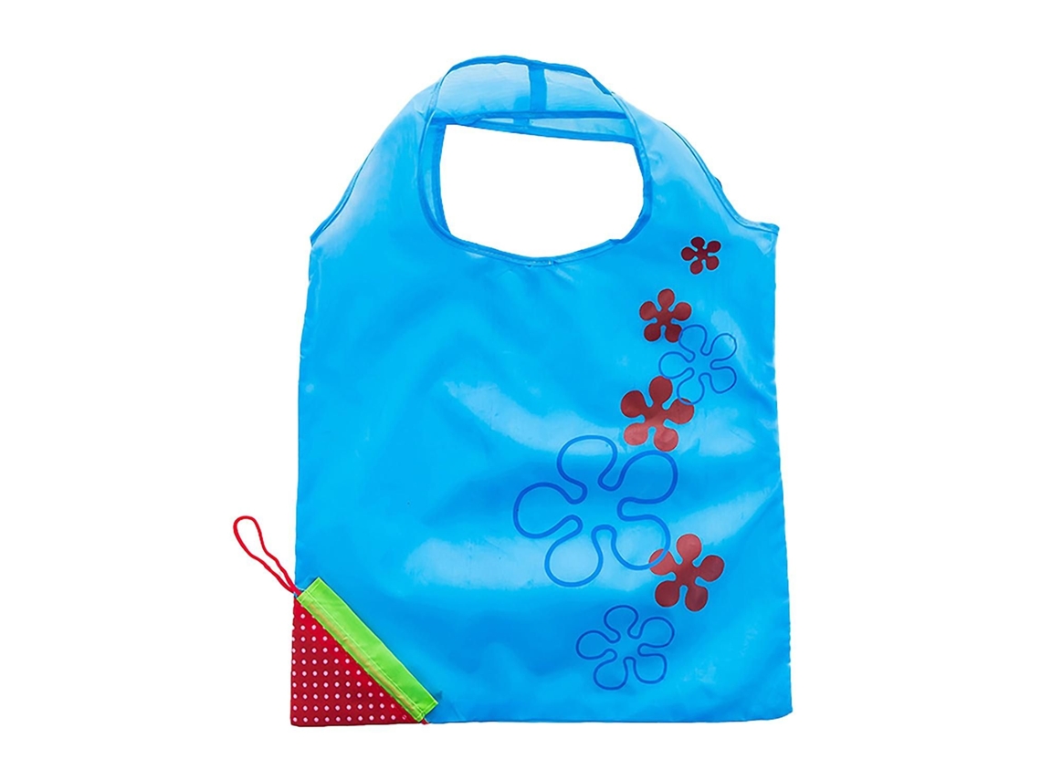 Sacola de Compras Dobrável e Reutilizável com Estampa de Morango. GOKOCO
