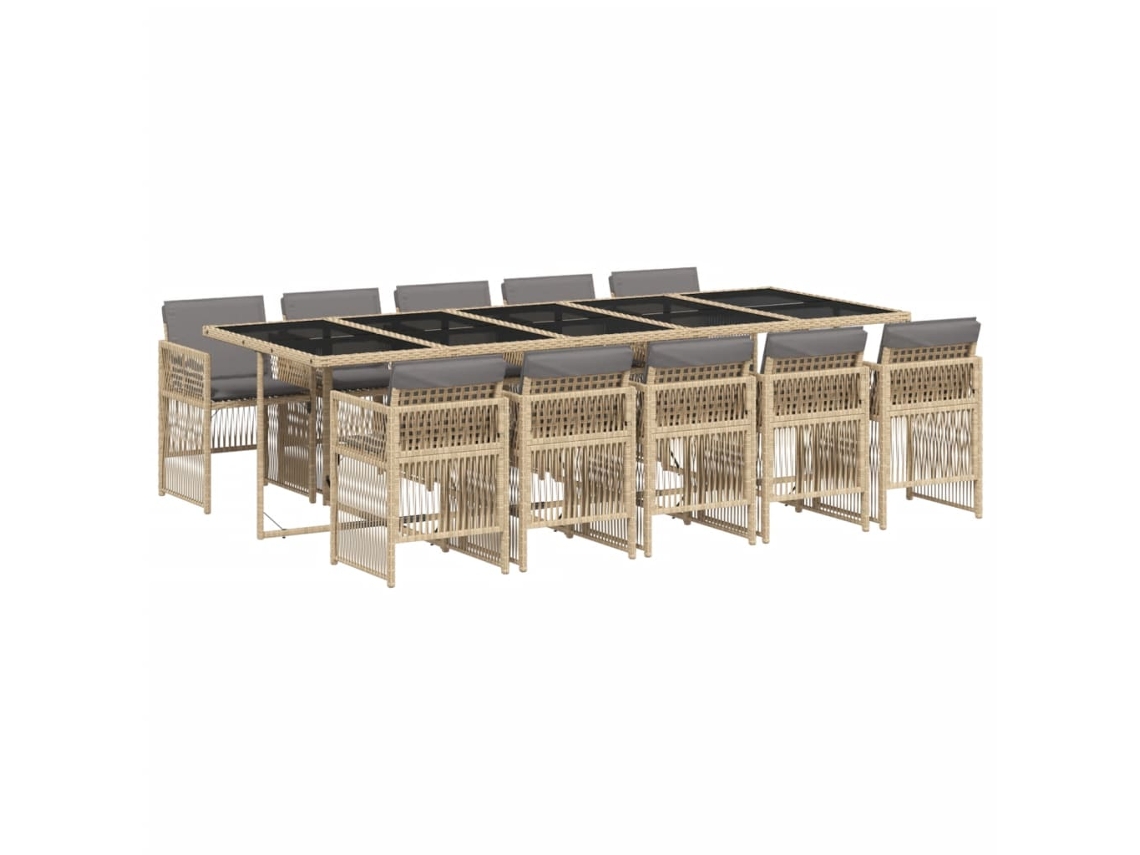 Garden Dining Set, Garden Dining Sets Vidaxl Bege Rattan / Vime (n/a)