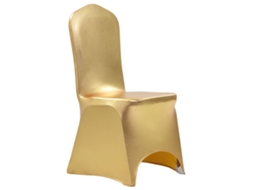 Vidaxl Capas Elásticas Para Cadeiras 6 Pcs Dourado