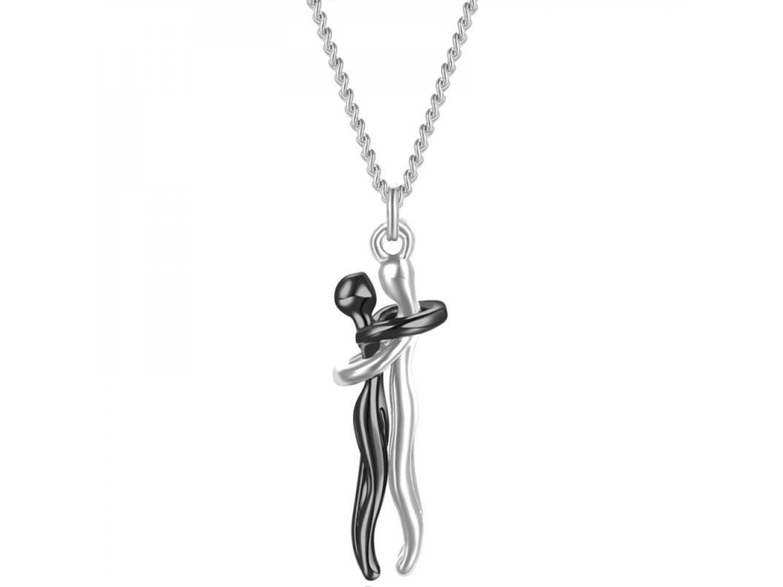 2026-colgante De Collar Para Parejas Abrazo Exquisito Moda Mujer Joyería Día De San Valentín Bk2