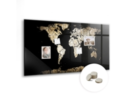 Lousa Magnética Mapa-múndi Da Seca Para O Quarto Das Crianças Espelharte (120x60 Cm)