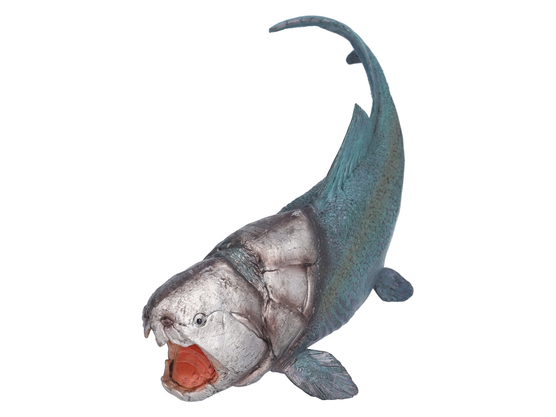 Mali modelo de Peixe Artificial Lifelike Período Jurássico Peixe de Zheng para Crianças Azul