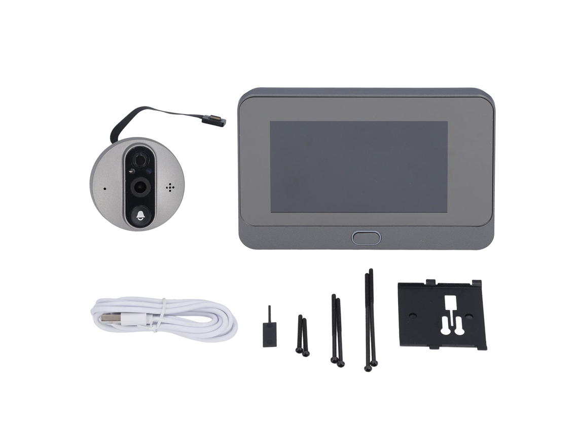 Campainha De Vídeo Laxiscreed 1080p Com Visão Noturna, Intercom De Duas Vias E Monitorização Remota