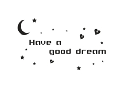 Adesivo Decorativo de Parede Have a Good Dream para Sala e Quarto Vinil 94x56cm