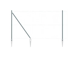 Postes De Cerca Em Aço Verde Industrial Vidaxl Prateado Aço (3.2x3.2x140 Cm)