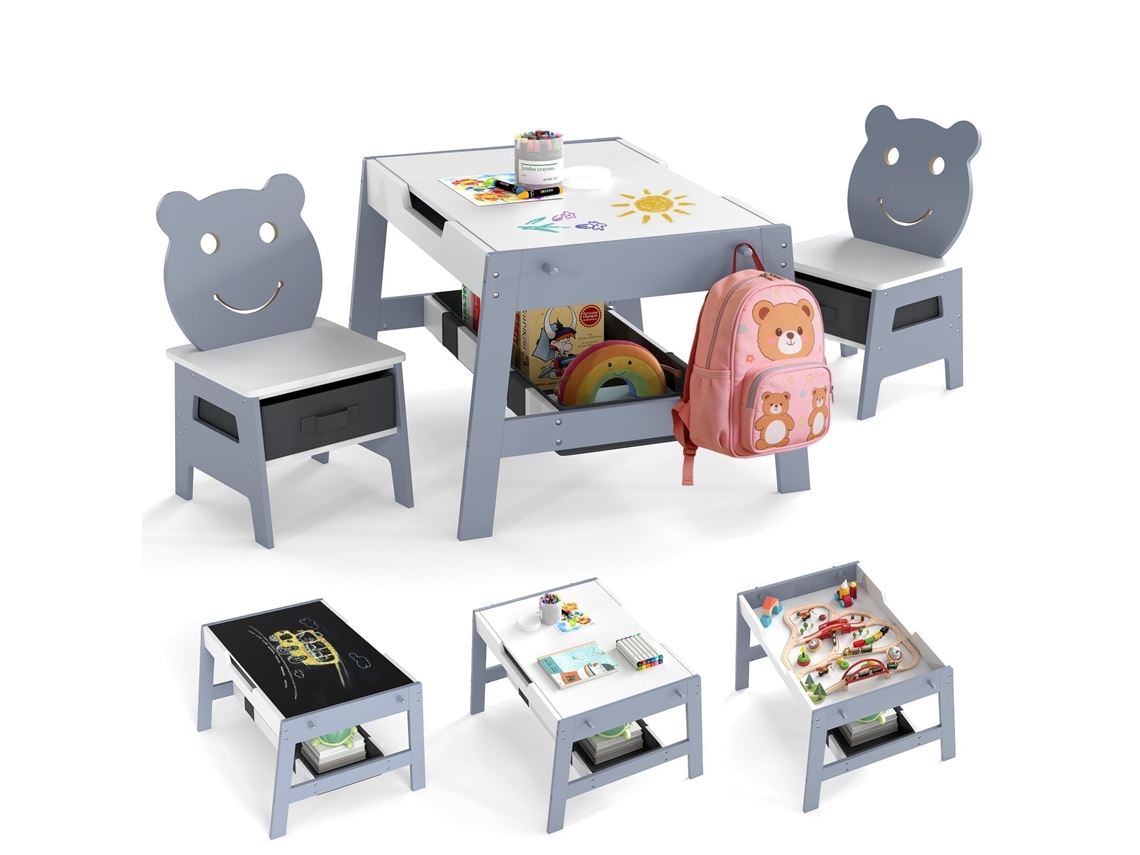 Conjunto de Mesa Infantil 5 em 1 com Cadeiras NORTHIX