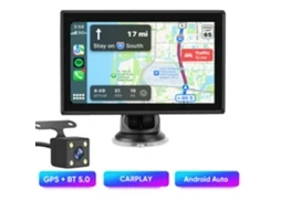 Ecrã Portátil Carplay E Android Auto Sem Fios 7” Câmara De Ré Incluída Som Fm/aux/bt Junsun
