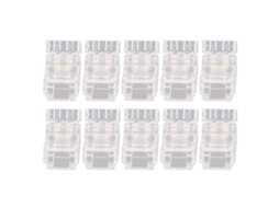10pcs Conector de Fita Led Cob 2pin 8mm transparente sem solda para casa escola escritório | S/MARCA