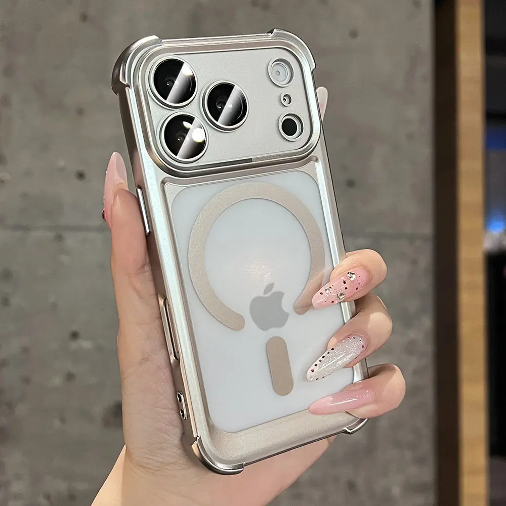 Capa Protetora Magnética Para Iphone 14 (vermelho), Com Acabamento Fosco Eletroplástico.