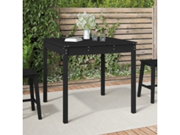 Vidaxl Mesa De Jardim 82,5x82,5x76 Cm Madeira De Pinho Maciça Preto