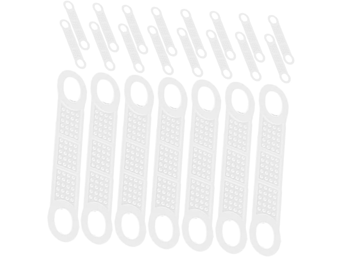 Almofadas de silicone antiderrapantes, pacote com 60 unidades, brancas, para armários de madeira.