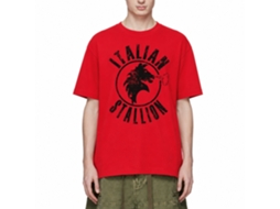 Rockinstone Rocky Movie Red Stallion Solid Red Adult T-shirt Size:m